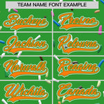 Custom Light Green Orange Ice Cream Pattern Personalized V-Neck Hockey Jersey | BuyFootballJersey