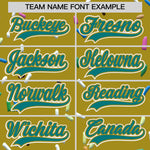 Custom Old Gold Teal Ice Cream Pattern Personalized V-Neck Hockey Jersey | BuyFootballJersey