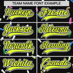 Custom Black Fluorescent Green Ice Cream Pattern Personalized V-Neck Hockey Jersey | BuyFootballJersey