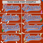 Custom Dark Orange Light Blue Ice Cream Pattern Personalized V-Neck Hockey Jersey | BuyFootballJersey