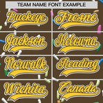 Custom Light Brown Gold Ice Cream Pattern Personalized V-Neck Hockey Jersey | BuyFootballJersey
