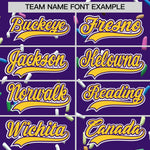 Custom Purple Gold Ice Cream Pattern Personalized V-Neck Hockey Jersey | BuyFootballJersey