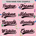 Custom Light Pink Black Ice Cream Pattern Personalized V-Neck Hockey Jersey | BuyFootballJersey
