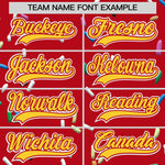 Custom Red Gold Ice Cream Pattern Personalized V-Neck Hockey Jersey | BuyFootballJersey