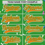 Custom Light Green Orange Ice Cream Pattern Personalized V-Neck Hockey Jersey | BuyFootballJersey