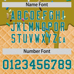 Custom Old Gold Teal Ice Cream Pattern Personalized V-Neck Hockey Jersey | BuyFootballJersey