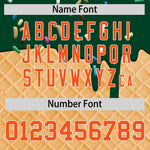 Custom Green Orange Ice Cream Pattern Personalized V-Neck Hockey Jersey | BuyFootballJersey