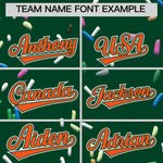 Custom Green Orange Ice Cream Pattern Personalized V-Neck Hockey Jersey | BuyFootballJersey