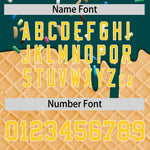 Custom Midnight Green Gold Ice Cream Pattern Personalized V-Neck Hockey Jersey | BuyFootballJersey