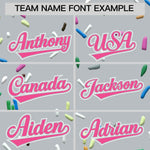 Custom Silver Pink Ice Cream Pattern Personalized V-Neck Hockey Jersey | BuyFootballJersey
