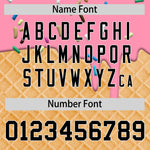 Custom Light Pink Black Ice Cream Pattern Personalized V-Neck Hockey Jersey | BuyFootballJersey