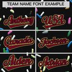 Custom Black Crimson Ice Cream Pattern Personalized V-Neck Hockey Jersey | BuyFootballJersey