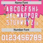 Custom Pink White Ice Cream Pattern Personalized V-Neck Hockey Jersey | BuyFootballJersey