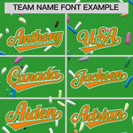 Custom Light Green Orange Ice Cream Pattern Personalized V-Neck Hockey Jersey | BuyFootballJersey
