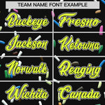 Custom Black Fluorescent Green Ice Cream Pattern Personalized V-Neck Hockey Jersey | BuyFootballJersey