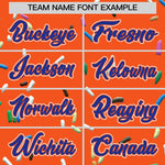 Custom Orange Royal Blue Ice Cream Pattern Personalized V-Neck Hockey Jersey | BuyFootballJersey