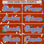 Custom Dark Orange Light Blue Ice Cream Pattern Personalized V-Neck Hockey Jersey | BuyFootballJersey