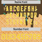 Custom Light Brown Gold Ice Cream Pattern Personalized V-Neck Hockey Jersey | BuyFootballJersey