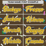 Custom Light Brown Gold Ice Cream Pattern Personalized V-Neck Hockey Jersey | BuyFootballJersey