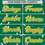 Custom Kelly Green Gold Ice Cream Pattern Personalized V-Neck Hockey Jersey | BuyFootballJersey
