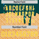Custom Midnight Green Gold Ice Cream Pattern Personalized V-Neck Hockey Jersey | BuyFootballJersey