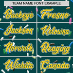 Custom Midnight Green Gold Ice Cream Pattern Personalized V-Neck Hockey Jersey | BuyFootballJersey