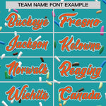 Custom Aqua Orange Ice Cream Pattern Personalized V-Neck Hockey Jersey | BuyFootballJersey
