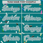 Custom Teal Silver Ice Cream Pattern Personalized V-Neck Hockey Jersey | BuyFootballJersey