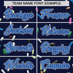 Custom Navy Powder Blue Ice Cream Pattern Personalized V-Neck Hockey Jersey | BuyFootballJersey