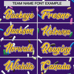 Custom Purple Gold Ice Cream Pattern Personalized V-Neck Hockey Jersey | BuyFootballJersey