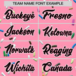 Custom Light Pink Black Ice Cream Pattern Personalized V-Neck Hockey Jersey | BuyFootballJersey