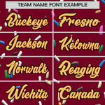 Custom Crimson Khaki Ice Cream Pattern Personalized V-Neck Hockey Jersey | BuyFootballJersey
