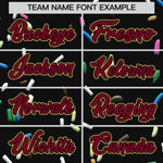 Custom Black Crimson Ice Cream Pattern Personalized V-Neck Hockey Jersey | BuyFootballJersey