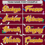 Custom Crimson Gold Ice Cream Pattern Personalized V-Neck Hockey Jersey | BuyFootballJersey