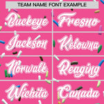 Custom Pink White Ice Cream Pattern Personalized V-Neck Hockey Jersey | BuyFootballJersey