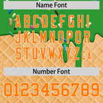 Custom Light Green Orange Ice Cream Pattern Personalized V-Neck Hockey Jersey | BuyFootballJersey