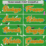 Custom Light Green Orange Ice Cream Pattern Personalized V-Neck Hockey Jersey | BuyFootballJersey