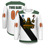 Custom VVHL S8 Bravehearts Olive White Hockey Jersey | BuyFootballJersey