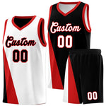 Custom White Black Slanting Two Lines Color Block Sports Uniform Basketball Jersey | BuyFootballJersey