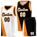 Custom White Black Slanting Two Lines Color Block Sports Uniform Basketball Jersey | BuyFootballJersey