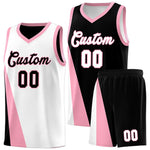 Custom White Black Slanting Two Lines Color Block Sports Uniform Basketball Jersey | BuyFootballJersey