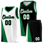 Custom White Black Slanting Two Lines Color Block Sports Uniform Basketball Jersey | BuyFootballJersey