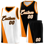 Custom White Black Slanting Two Lines Color Block Sports Uniform Basketball Jersey | BuyFootballJersey