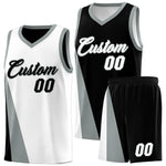 Custom White Black Slanting Two Lines Color Block Sports Uniform Basketball Jersey | BuyFootballJersey