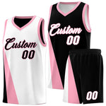 Custom White Black Slanting Two Lines Color Block Sports Uniform Basketball Jersey | BuyFootballJersey