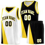 Custom White Black Slanting Two Lines Color Block Sports Uniform Basketball Jersey | BuyFootballJersey