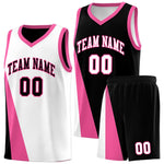 Custom White Black Slanting Two Lines Color Block Sports Uniform Basketball Jersey | BuyFootballJersey