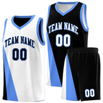 Custom White Black Slanting Two Lines Color Block Sports Uniform Basketball Jersey | BuyFootballJersey