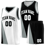 Custom White Black Slanting Two Lines Color Block Sports Uniform Basketball Jersey | BuyFootballJersey