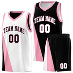 Custom White Black Slanting Two Lines Color Block Sports Uniform Basketball Jersey | BuyFootballJersey